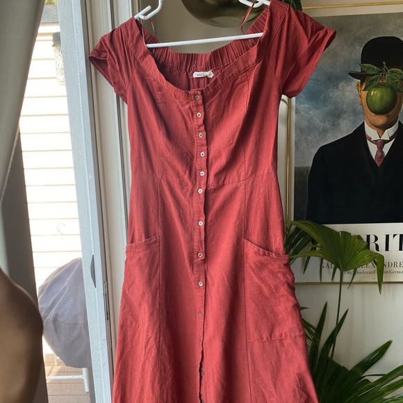 MOD REF Midi Dress in Brick - Picture 2 of 3